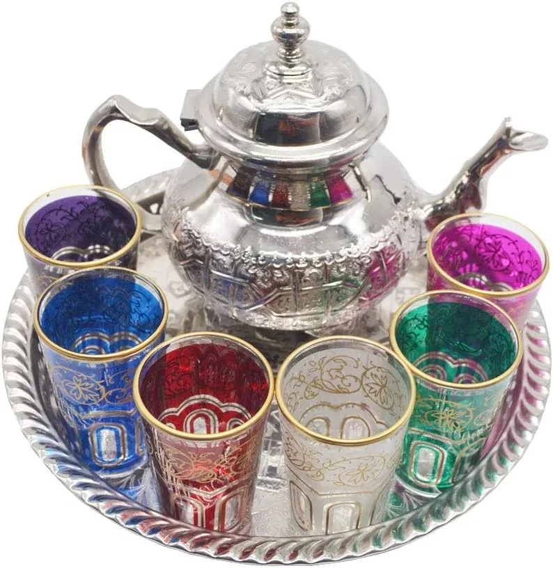 Théière marocaine : Guide complet 2025 4 Service à Thé Marocain Complet