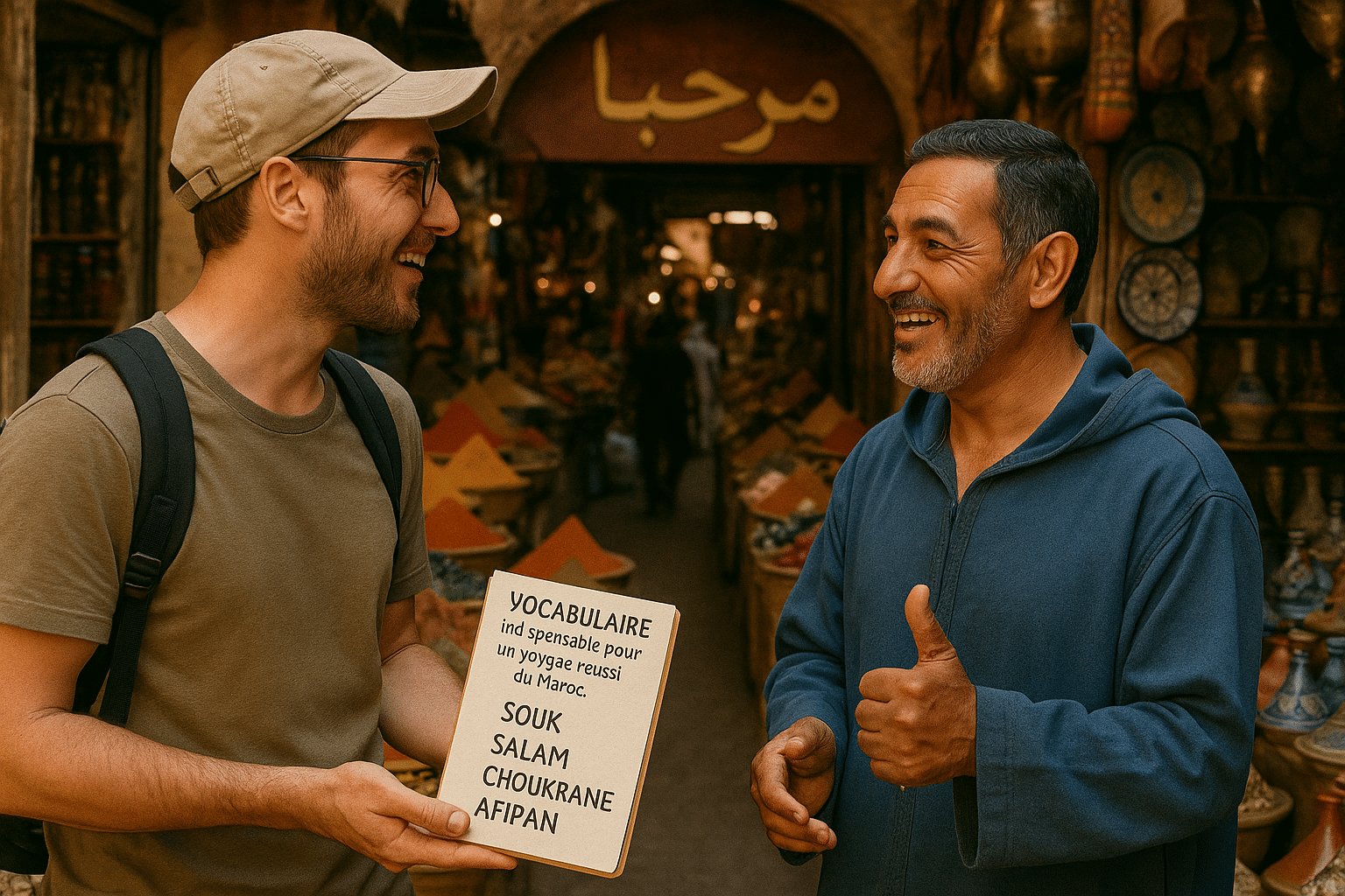 Vocabulaire voyage maroc